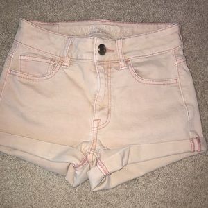 light pink american eagle jean shorts